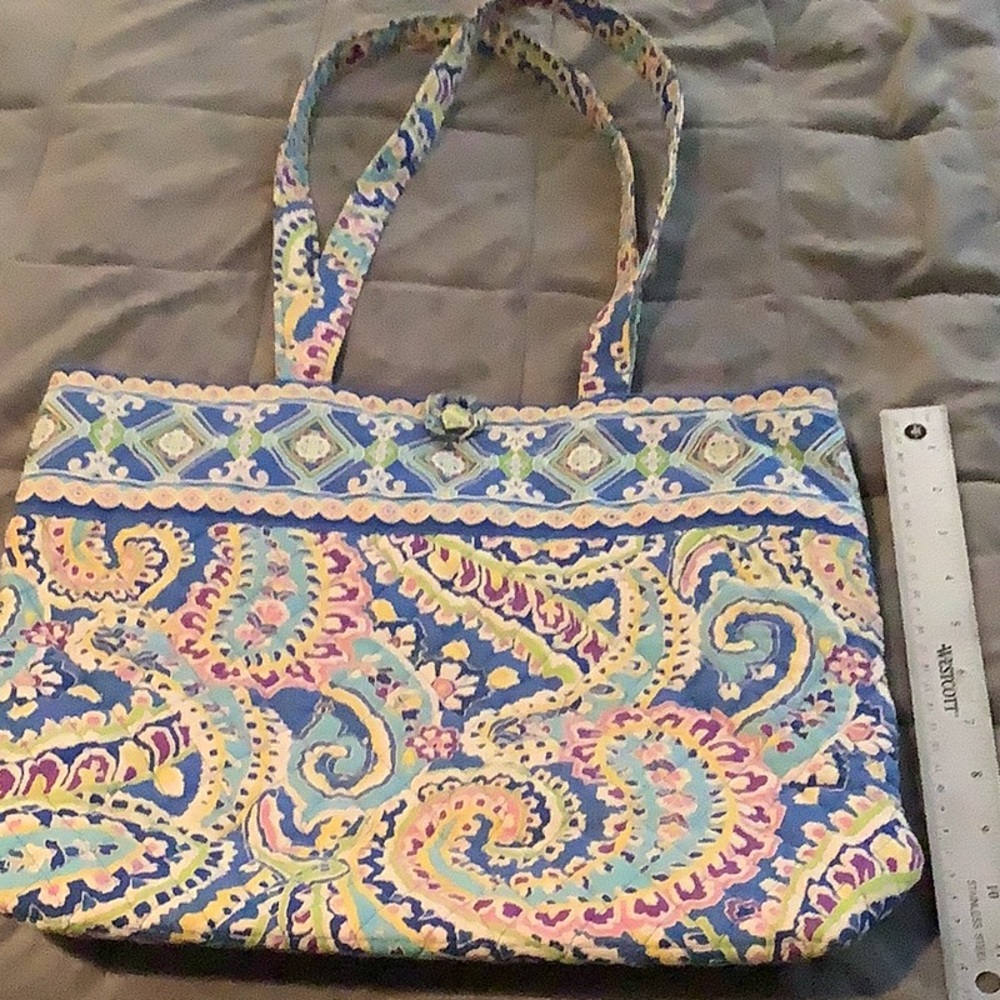 Vera Bradley light blue paisley tote bag